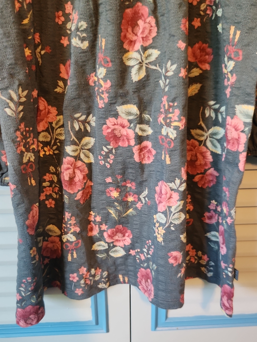 Modern Moments Gray Floral Dress - Picture 4 of 13
